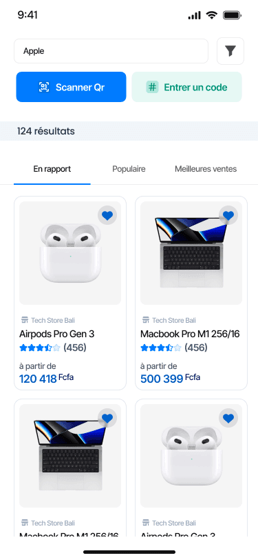 Choisissez un produit
