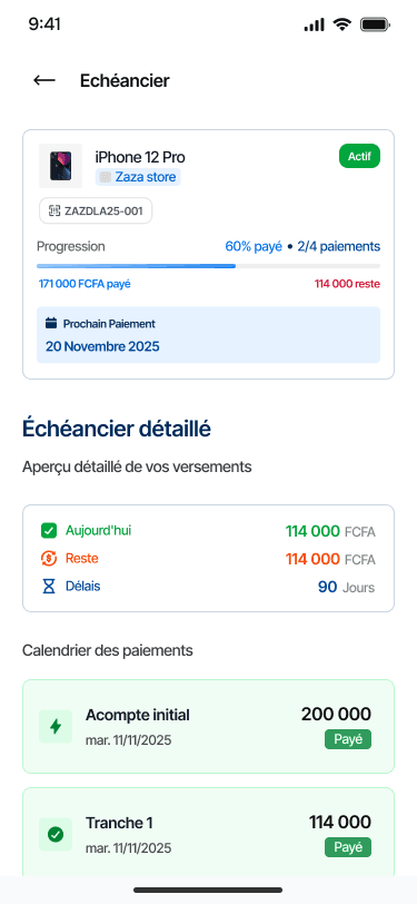 Suivez vos échéances